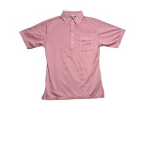 Boardwalk Mens Pink Short Sleeve Polo Shirt Size Medium Pocket Retro